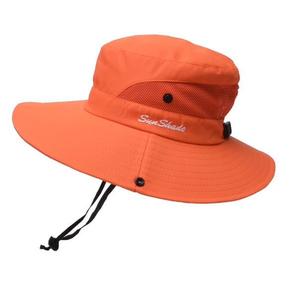 Nnhblu Bucket Hat Discount Clearance Womens Hats Adult Women Solid Sunshade Hat Fisherman's Hat Basin Hat Outdoor Bucket Hat Orange