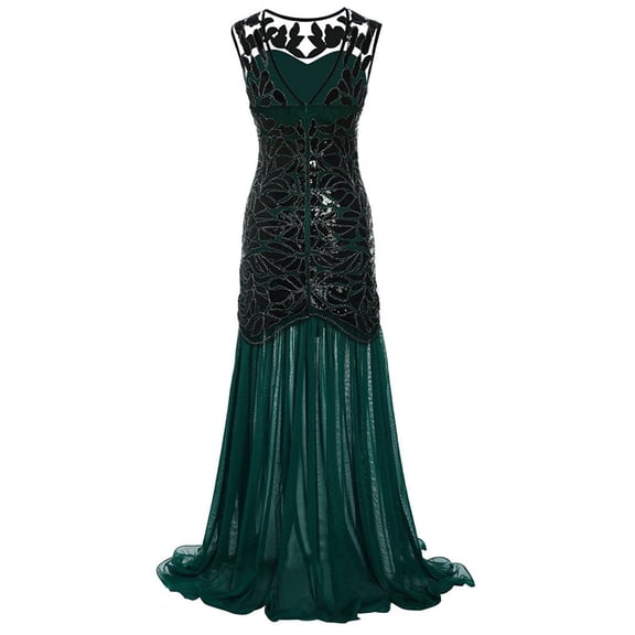 Nnhblu Cocktail Dresses for Women Evening Party Summer Prom Dress Sleeveless Green - L