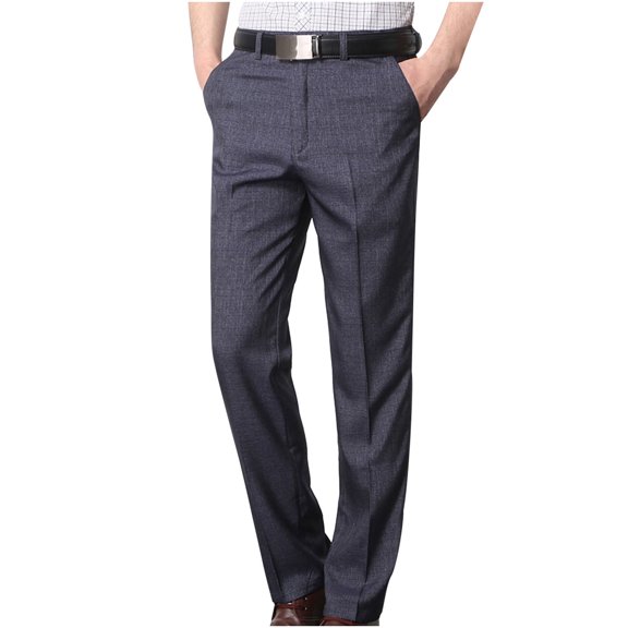 Nnhblu Gray Mens Stretch Pants Business Casual Pants for Men Trousers
