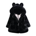 thumbnail image 1 of Nnhblu Kids Winter Coats Black Fall Clothes for Toddler Girls Long Sleeve Hoodies Zip up Thick,3T, 1 of 5