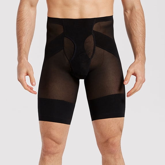 SwiftWear Men Abdomen Pants Thin Buttocks Slimming Pants Pressure Pants Skinny Shaping Pants Mens Underwear Mens Boxer Briefs Black - M