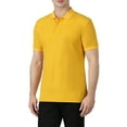 thumbnail image 1 of Nnhblu Men Cotton Short Sleeve Turndown collar Button Mens Tshirts Yellow XXL, 1 of 9