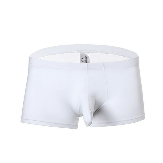 Nnhblu Men's Fashion Boxer Shorts Mesh Breathable Underpants Mens Underwear Mens Boxer Briefs White - XXL
