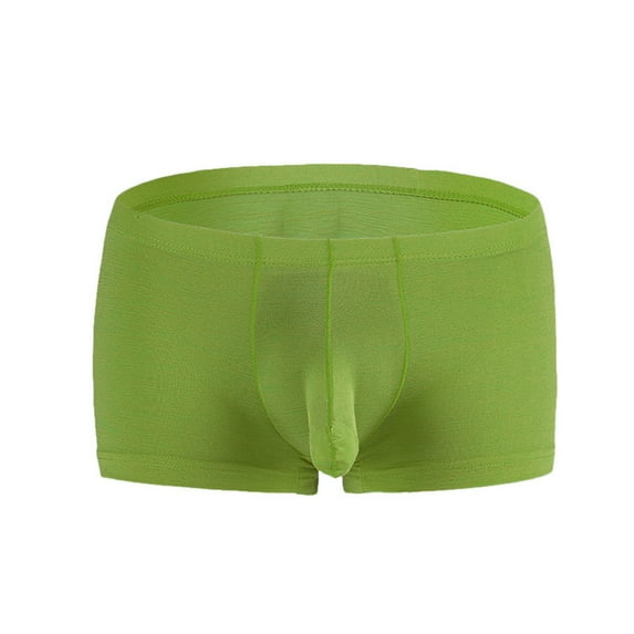 Nnhblu Men's Underwear Elastic Fit Low Waist Boxer Shorts Underwear Boxers for Men Green Sales Clearance Mens Briefs - L