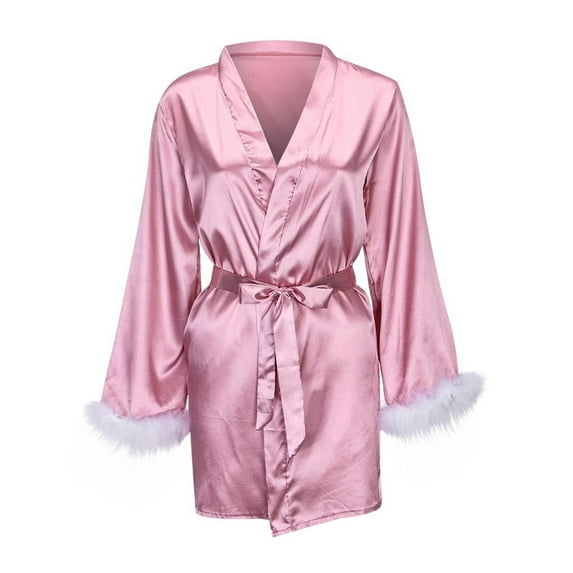 Nnhblu Plus Size Robes for Women Womens Loungewear Soft Pink Pajamas