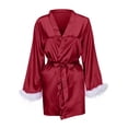 thumbnail image 1 of Nnhblu Plus Size Robes for Women Womens Loungewear Soft Red Pajamas, 1 of 8