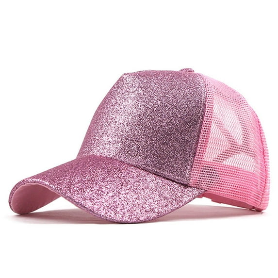 Nnhblu Ponytail Messy Buns Trucker Plain Baseball Visor Cap Unisex Glitter Hat Womens Hats Savings Clearance Sun Hat Womens Red
