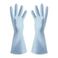 thumbnail image 1 of Oalirro Rubber Gloves,Cleaning Gloves,Dishwashing Gloves,Dish Gloves-Waterproof Household Gloves for Laundry, Gardening Light blue M, 1 of 5