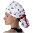 thumbnail image 1 of Nnhblu Scrub Cap with Buttons Bouffant Hat with Sweatband for Womens and Mens Womens Hats Sales Clearance Nurse Hat B, 1 of 2