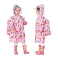 thumbnail image 1 of Nnhblu Toddler Girl Winter Coat Waterproof Pink Kids Rain Coat Long Sleeve Zip up Cartoon,6-10 Years, 1 of 8
