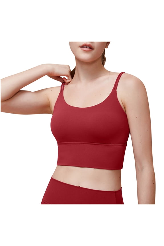 Wireless Bras Running Girl Sports Bras for Women Red Workout Yoga Sports Bras,S-XL