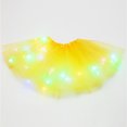 thumbnail image 1 of Nnhblu Women 3 Level Mesh Tulle Skirt Princess Skirt with LED Small Bulb Skirt Mini Skirt Leather Skirt Yellow, 1 of 3