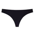 thumbnail image 1 of Nnhblu Women Solid Color Underwear Panties Ladies Underpants Thongs Panties Ladies Underwear Thongs for Women Pack Birthday Present Black, 1 of 2