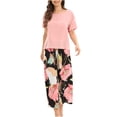thumbnail image 1 of Nnhblu Women's Round- Neck Pajamas Long Sleeve Household Sets Pajama Sets for Women Soft Pajamas for Women Pink - XL, 1 of 3