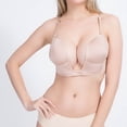 thumbnail image 1 of Nnhblu Womens Low Back Bra Lifting Deep U Shaped Backless Bra with Convertible Clear Straps Womens Bras Deals Clearance Bralettes for Women Beige, 1 of 6