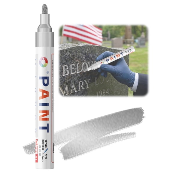 Nnndbs 1 Pcs Gold Paint Marker, 15.9ml Oil Based Permanent Pen for Metal Glass Stone Ceramic, Quick Dry Waterproof Gold Marker for Tombstone Mug Rock Painting DIY Art Supplies
