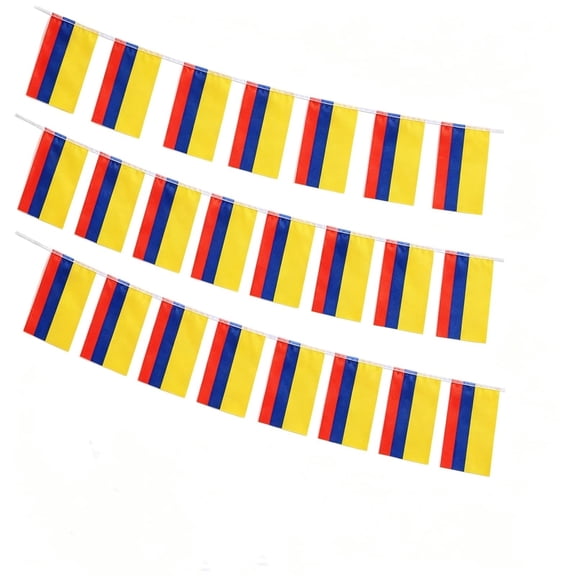 Nnndbs 10Pc String Flag Pennant Banner, Outdoor Sports Event Decorative Bunting, 8.3Inch Polyester Square Flag for Parties Celebrations Grand Openings