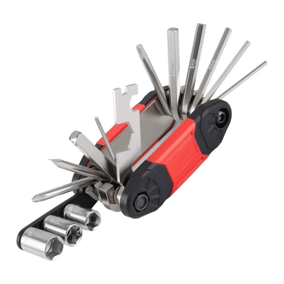 Nnndbs 16-in-1 Bike Repair Multi Tool, Folding Bicycle Multitool with Hex Wrenches, Screwdrivers & Tire Levers for Road & Mountain Bike