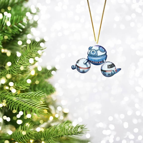 Nnndbs 1PCS Jupiter Christmas Ornament,Space Theme Wooden Hanging Decoration for Xmas Tree,Astronaut Planet Pendant for Kids Holiday Party Decor