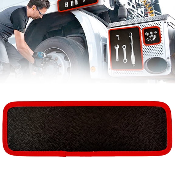 Nnndbs 1pc Heavy Duty Parts Tray 32x10cm Tool Mat for Screws Nuts and Bolts Strong Organizer Pad for Wrenches Sockets Non Garage Workbench Storage Accessory