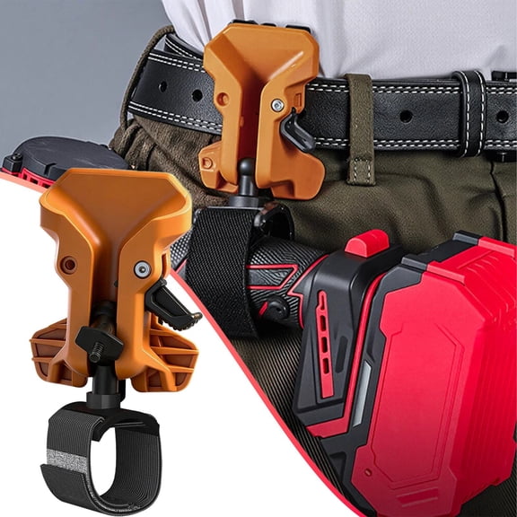 Nnndbs 1pc Quick Release Tool Holder 8x6cm Locking Belt Clip for Power Drill Driver Heavy Duty Electric Tool Holster Anti Drop Impact Driver Adapter for Workshop Garage Tool Belt