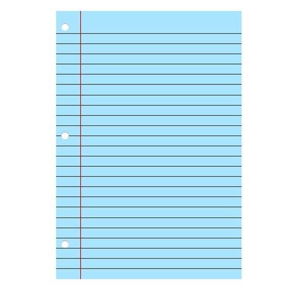 Nnndbs 200 Sheets 3 Hole Punched Filler Paper, College Ruled Loose Leaf Notebook Refill 8x10.5 Inch for 3 Ring Binder