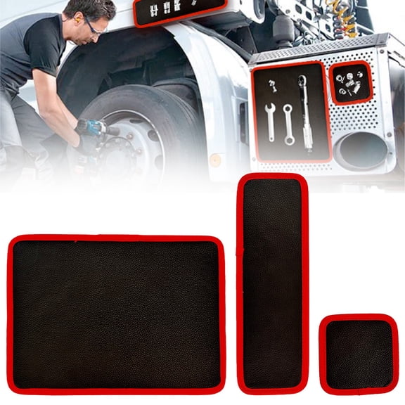 Nnndbs 3 Pack Tool Mat Set 32x24cm Parts Holder Pads for Wrenches Sockets and Screws Heavy Duty Mechanics Storage Tray Strong Organizer for Garage Workbench Toolbox