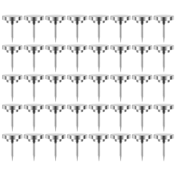 Nnndbs 30 Pcs Zinc Alloy Push Pins, Silver Flat Head Thumb Tacks in Storage Box， Heavy Duty Metal Pushpins for Bulletin Board Cork Board Office Home Display
