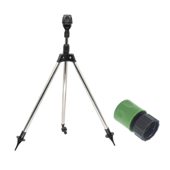Nnndbs 360 Degree Rotating Tripod Sprinkler with Stainless Steel Stand, Automatic Irrigation Watering System for Garden, Lawn, and Yard