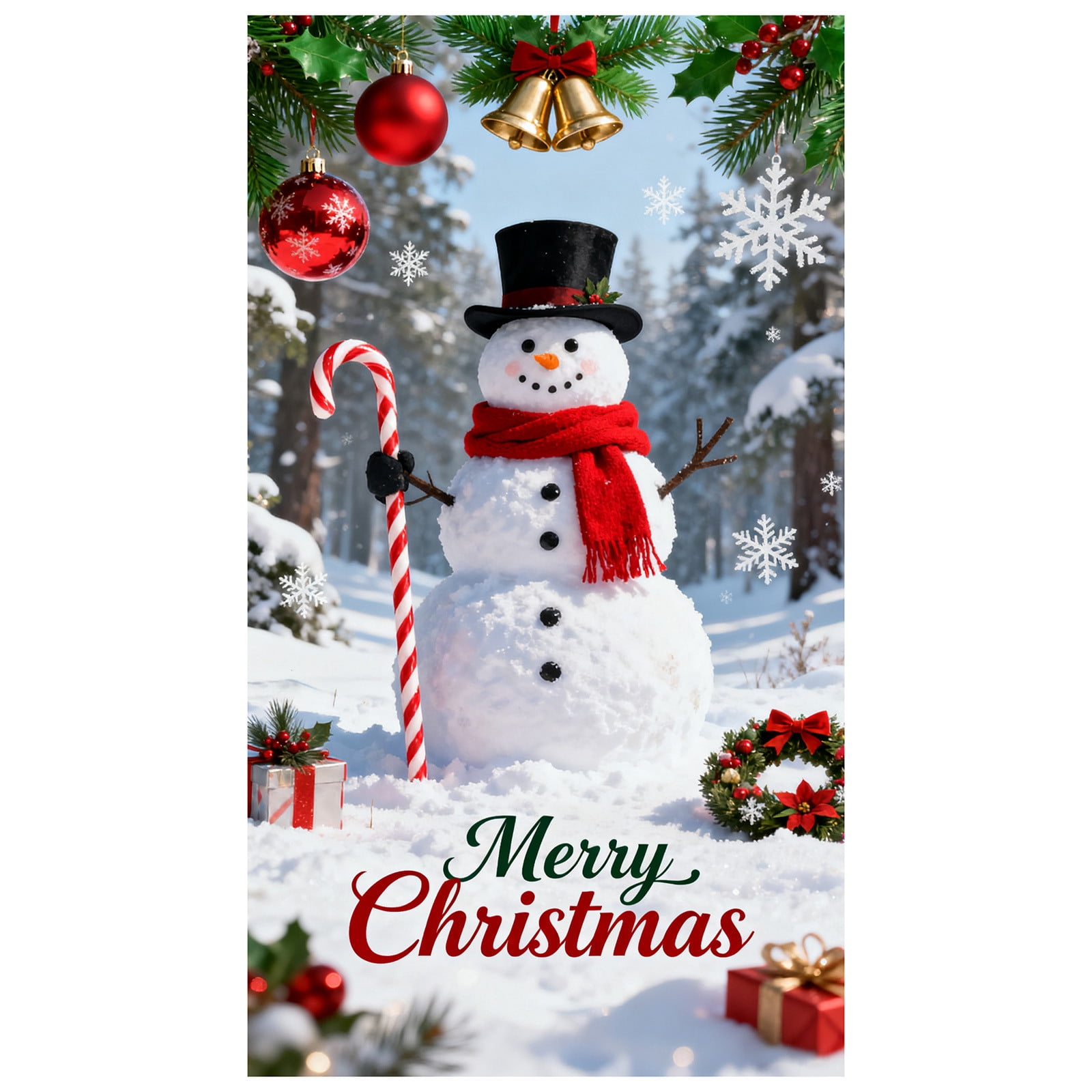 Nnndbs 36x80 Inch Christmas Door Cover, Elastic Front Door Banner with ...