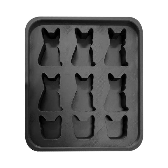 Nnndbs 3D French Bulldog Silicone Ice Cube Tray, Fun Dog Shape Ice Mold with Built in Funnel for Whiskey Cocktails, Easy Release Animal Ice Maker for Freezer