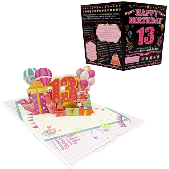 Nnndbs 3D Pop Up Birthday Card with Age Number, Musical LED Cake Card for Men Women Dad Mom, Customizable 0-99 Years with Envelope