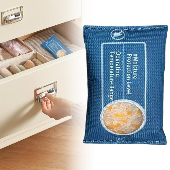 Nnndbs 6 Pack Moisture Absorber Reusable Dehumidifier Bags Silica Gel Humidity Control for Closet Car RV Basement Boat Storage Office