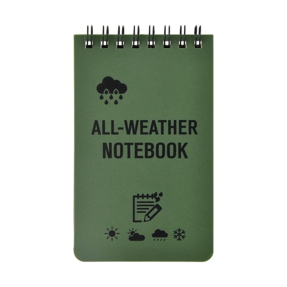 Nnndbs All-Weather Waterproof Spiral Notebook 3x5 Inch, Pocket Size Notepad for Hiking, Camping & Outdoor Field Notes