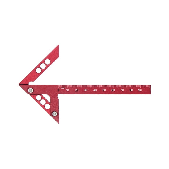 Nnndbs Aluminum Alloy Right Angle Ruler, 90-Degree L-Square Try Square, High Precision Carpentry Square for Woodworking, Engineering, Drafting, Measuring, Layout