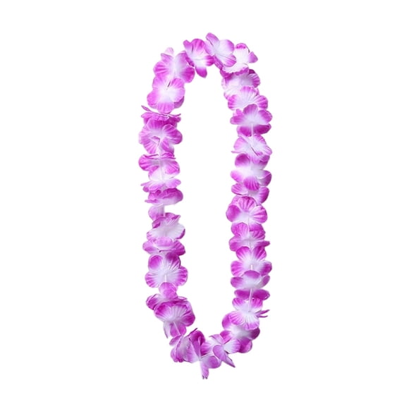 Nnndbs Artificial Flower Lei Necklace, Tropical Hawaiian Party Garland with Colorful Silk Flowers, Luau Wreath for Summer Beach Celebration