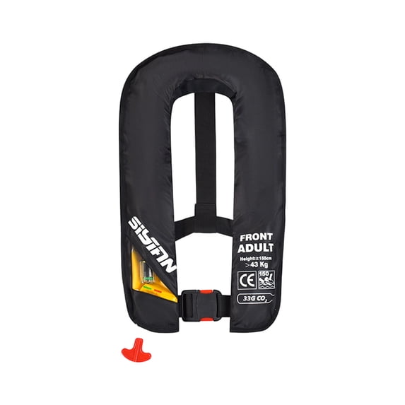 Nnndbs Automatic Inflatable Life Jacket for Adults, Self Inflating PFD Life Vest with CO2 Cartridge, Lightweight Compact for Kayak Fishing Boating
