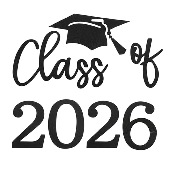 Nnndbs Class of 2026 Felt Wall Decal, Graduation Party Banner Sign with Tassel for Photo Backdrop Balloon Arch High School College Grad Decor