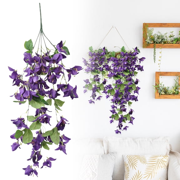 Nnndbs Dark Purple Artificial Bougainvillea Branch, 75cm Silk Hanging Flower Stem for Wedding Arch Decoration, Cascading for Table Centerpiece Home Garden Wall Garland