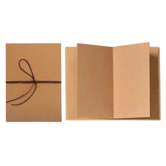 Nnndbs Foldable Accordion Mini Photo Album, DIY Kraft Paper Scrapbook with 34 Pages, Stretchable Folding Picture Memory Book for Wedding Anniversary Baby, 4.6x7.1 Inch