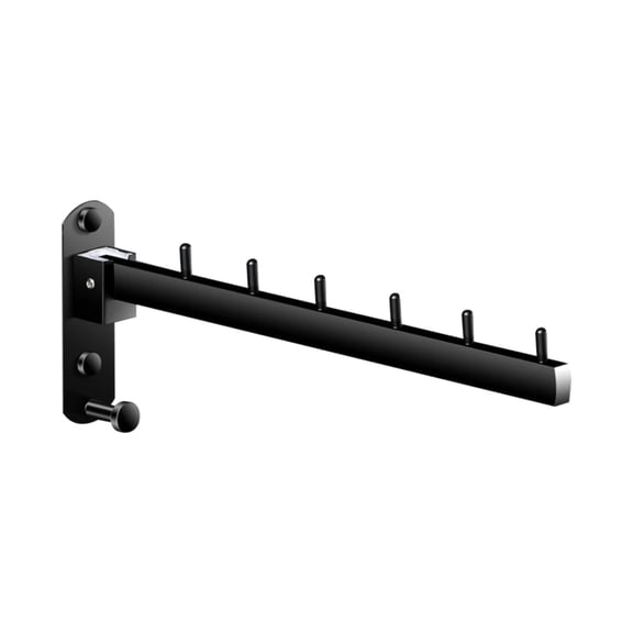 Nnndbs Folding Wall Mounted Clothes Hanger Rack, Retractable Swing Arm Hook Stainless Steel for Bathroom Laundry Room Towel Coat Storage