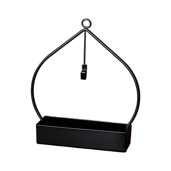 Nnndbs Gold Hanging Mosquito Coil Holder, Decorative Metal Incense Burner with Handle, Fireproof Portable Coil Rack for Camping Patio Backyard