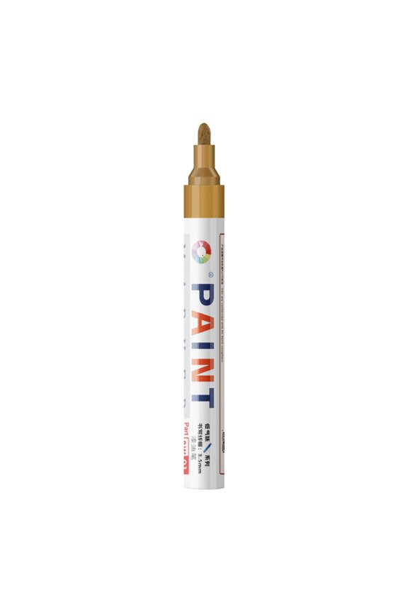 Gold Tombstone Marker Pen for Restoring Faded Grave Inscriptions, Oil Based Waterproof Paint Pen for Granite Marble Stone Metal, Quick Dry Gravestone Lettering Tool