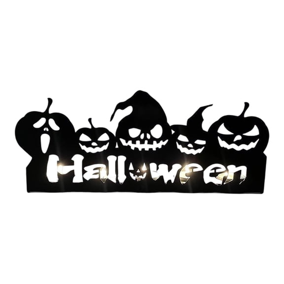 Nnndbs Halloween Candle Holder with Shadow Projection, Black Metal Candlestick for Table Mantel Party Decor`