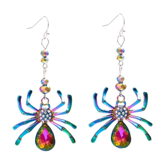 Nnndbs Halloween Spider Earrings Dangle Spooky Spider Drop Earrings for Women Jewelry Gothic Party Accessory Gift
