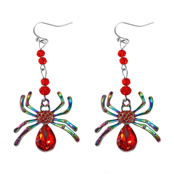 Nnndbs Halloween Spider Earrings Dangle Spooky Spider Drop Earrings for Women Costume Jewelry Gothic Party Accessory Gift