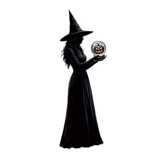 Nnndbs Halloween Witch Window Stickers, 9 Sheets Large Static Cling Decals with Witch Bat Pumpkin Ghost, Reusable Double Sided Window Decorations for Party Home Glass Door