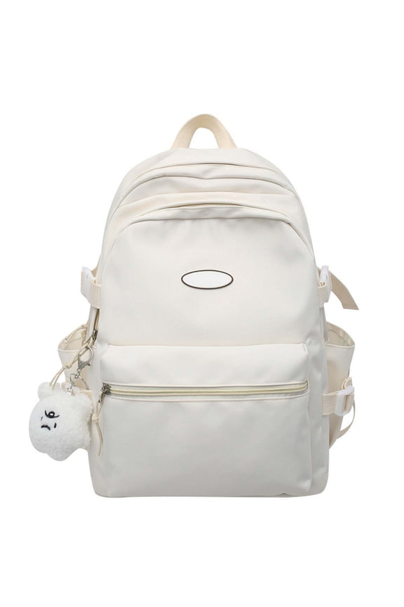 Large Capacity Waterproof Backpack, Casual Travel Student Backpack with Keychain, Lightweight Nylon Daypack for School College Camping Outdoor`
