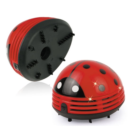 Nnndbs Mini Beetle Shaped Desktop Vacuum Cleaner, Cordless Portable Table Dust Sweeper for Eraser Shavings Crumbs, Battery Operated Small Handheld Vacuum for Office Home School Keyboard Craft Desk