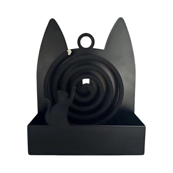 Nnndbs Mosquito Coil Holder with Ash Tray, Metal Incense Coil Burner Stand, Portable Fireproof Rack for Outdoor Camping Patio